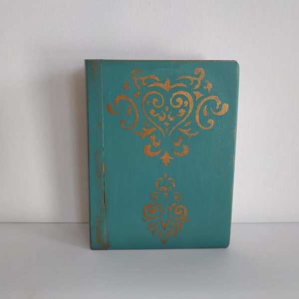 Titkok őre- könyv formájú doboz (vintage kék) - Kerékgyártó Emese